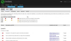 SortSite Website Accessibility Report