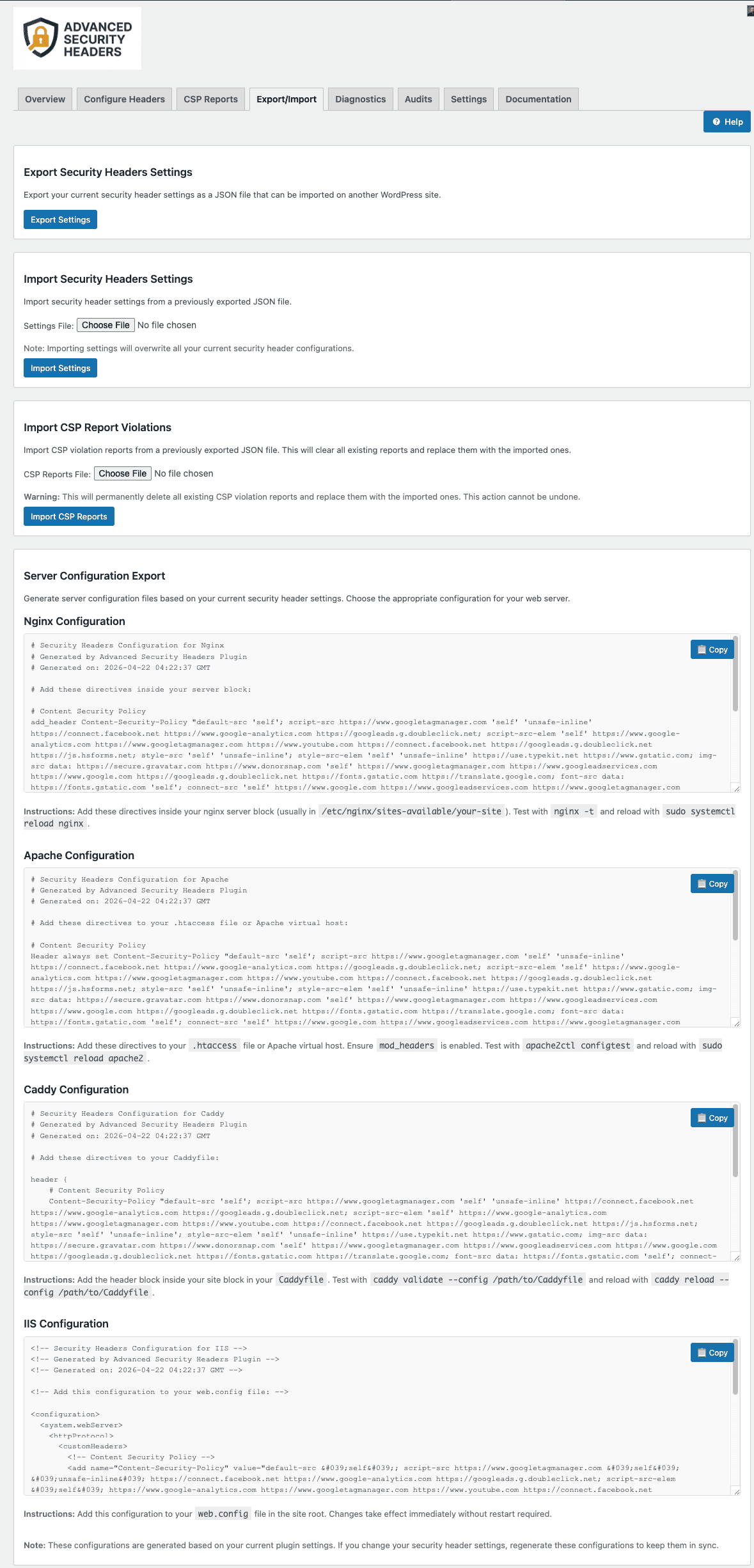 Advanced Security Headers - Webidextrous LLC
