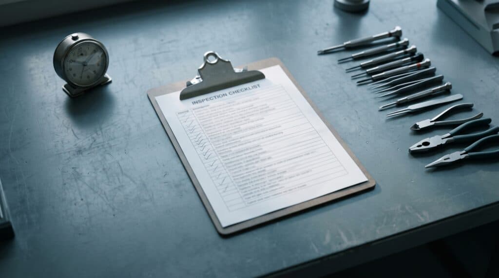 Checklist used to review a WordPress maintenance plan
